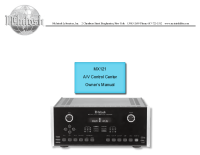 McIntosh MX-121 - Owners manual